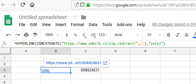 Google spreadsheet - own URL