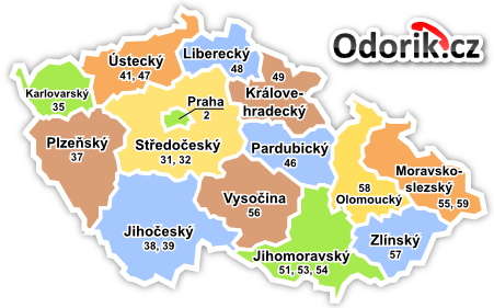 Kraje v české republice - telefonní předvolby